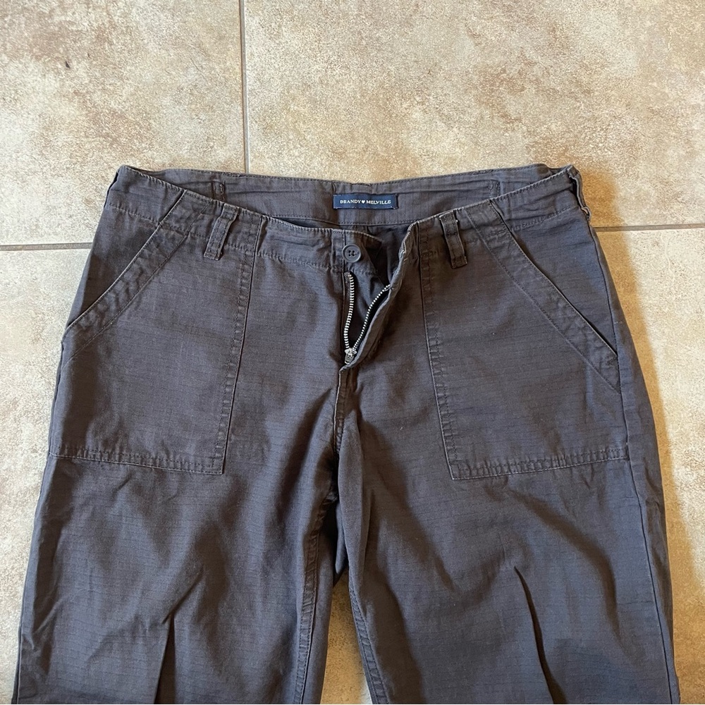 Brandy Melville Grey Blue Cargo Straight Leg Pants - Picture 4 of 8